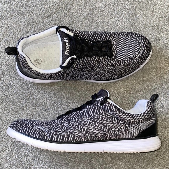 9.5 Propet TravelFit Pro Black & White Womens Sneakers Shoes - Picture 8 of 8
